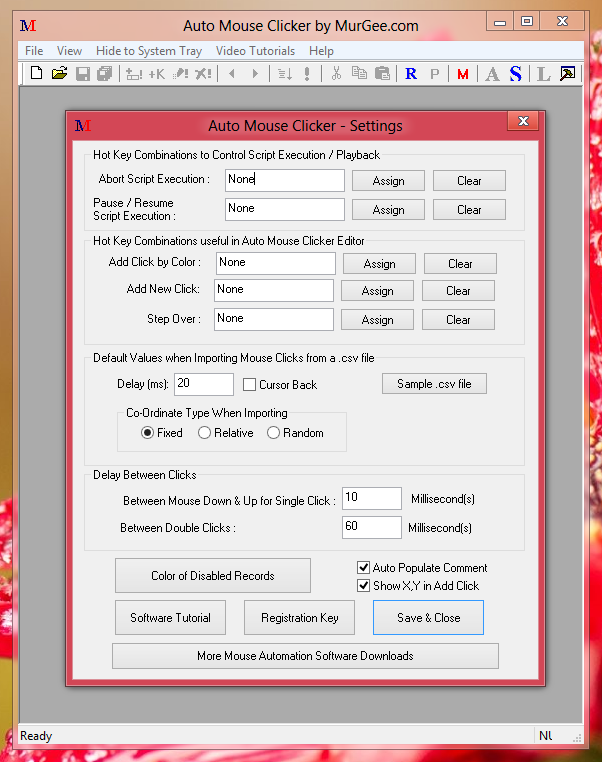 Auto Mouse Settings to Control Auto Mouse Editor behaviour